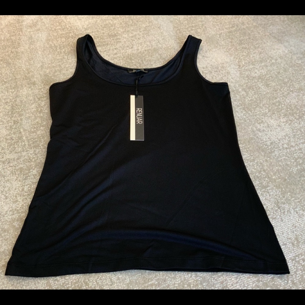 NEW RENAUR BLACK BASICS TANK SZ S